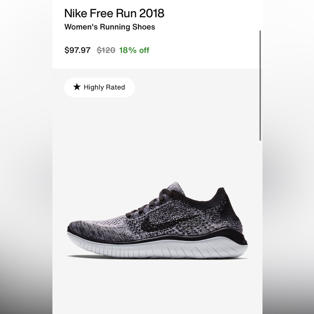 Nike Free RN 2018 Women's Running Shoes.